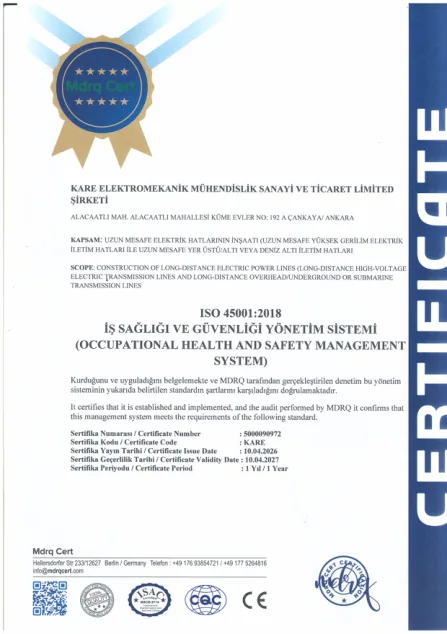 İş Sağlığı ve Güvenliği Yönetim Sistemi belge önizlemesi